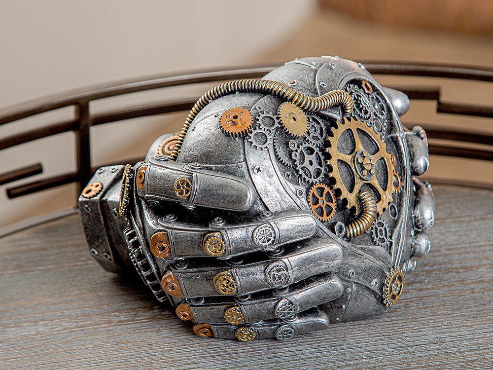 Decoration object Heart "Steampunk heart in hands"