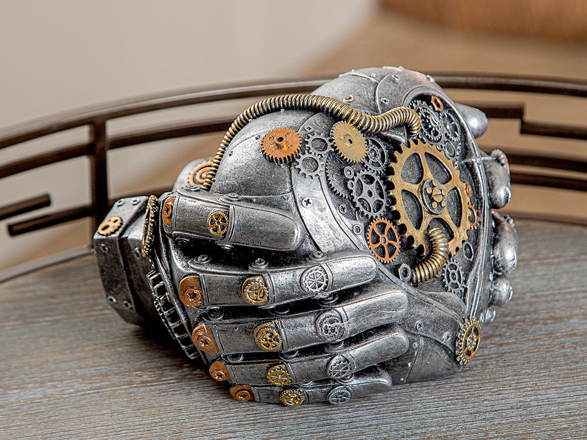 Decoration object Heart "Steampunk heart in hands"