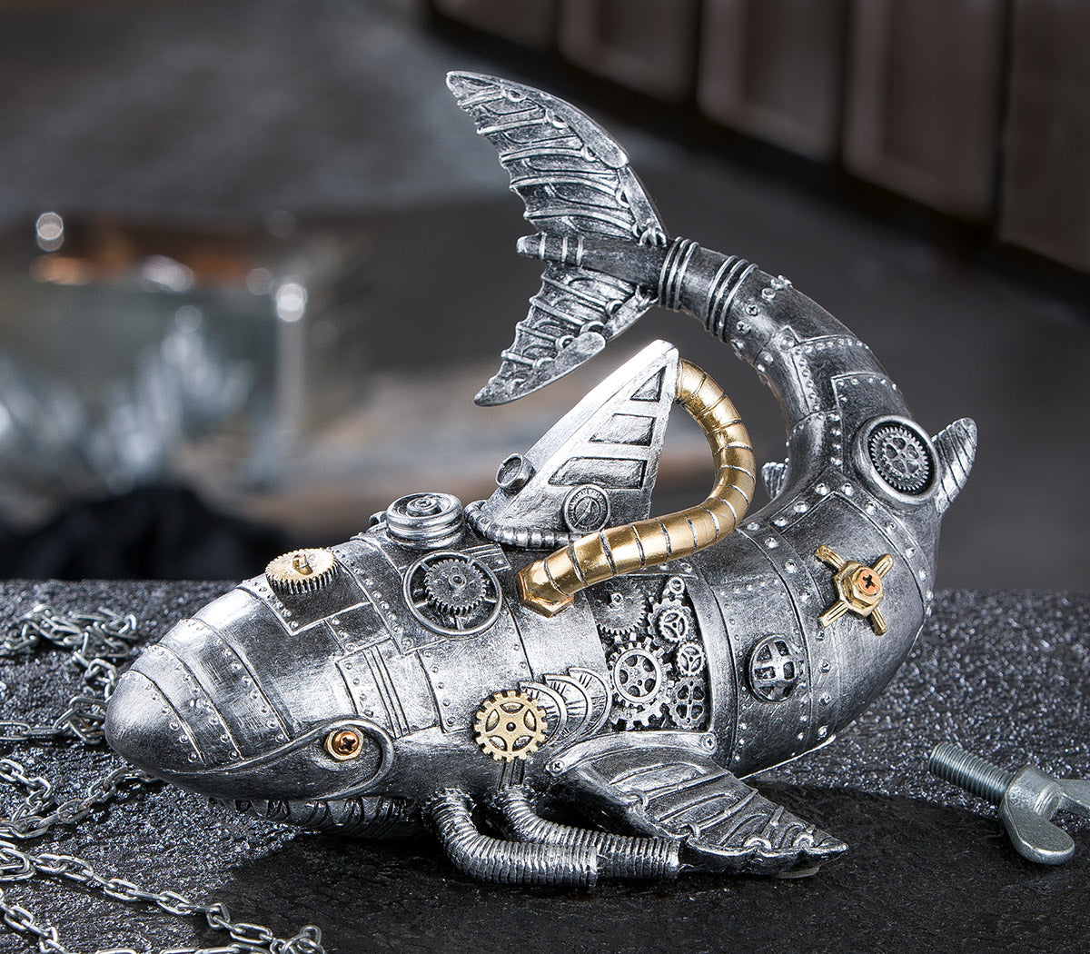 Figurine Shark "Steampunk shark"