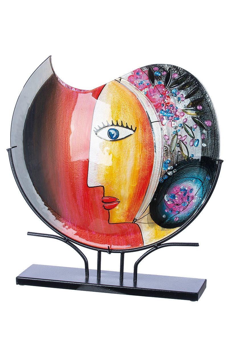 Face vase, round