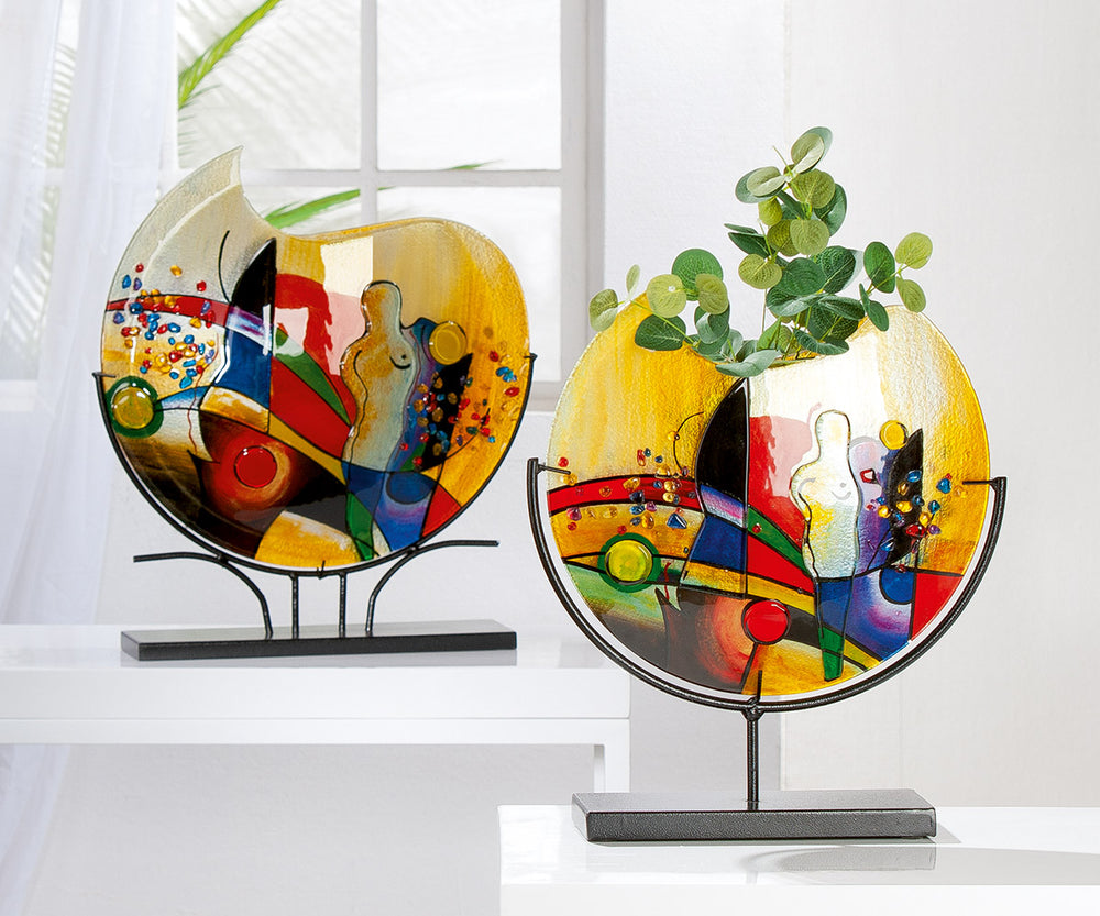 Vase, round,