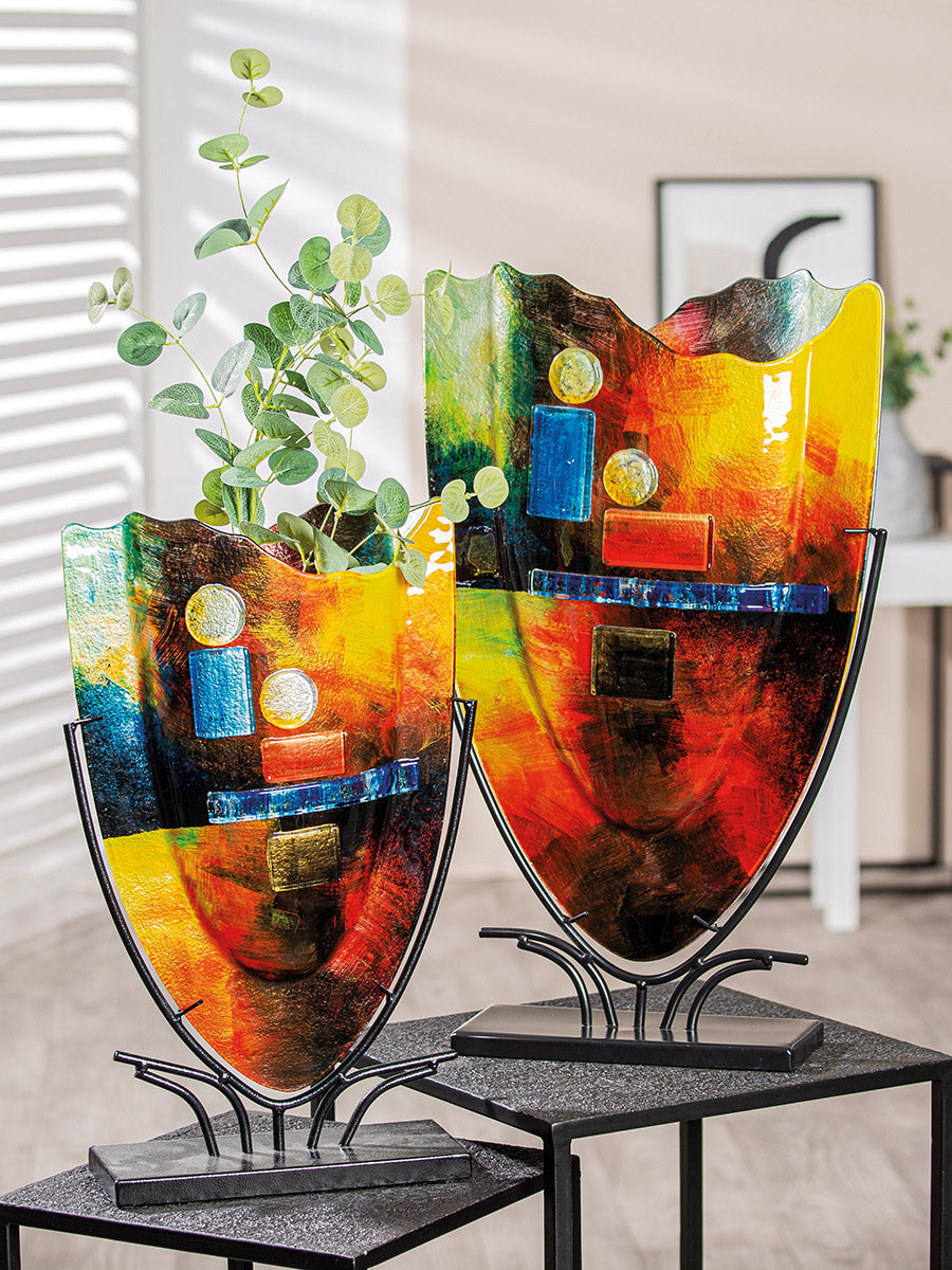 Vase, round,