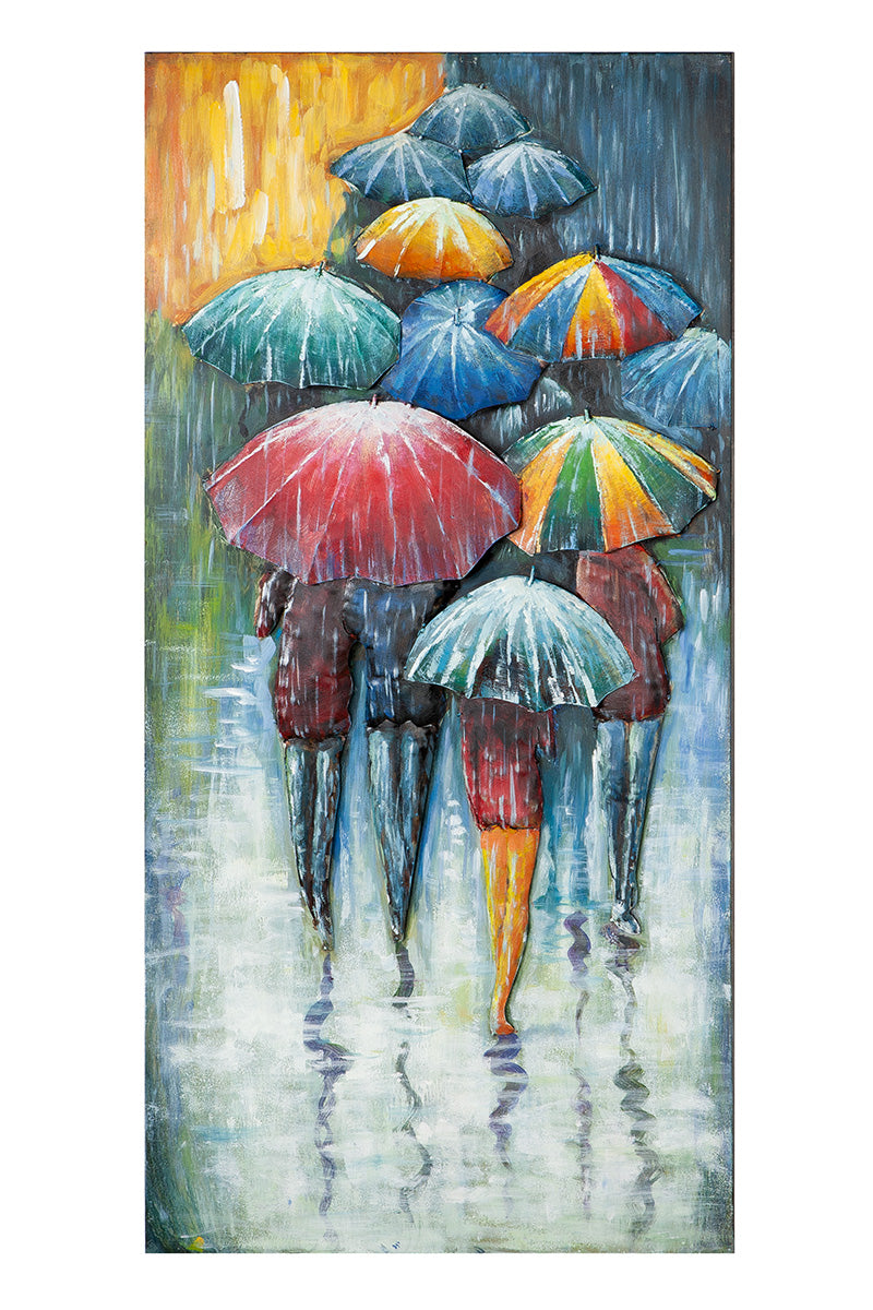 Picture rectangular "Umbrella Meeting"
