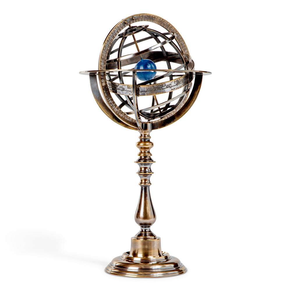 Bronze Armillary Dial Brass & Chrome