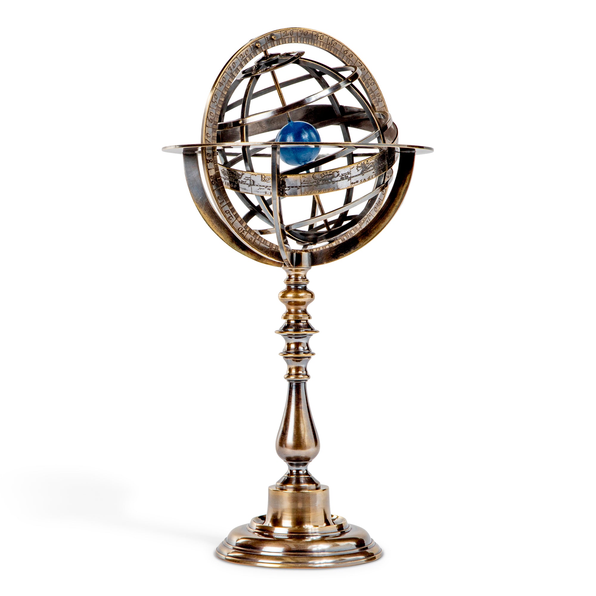 Bronze Armillary Dial Brass & Chrome
