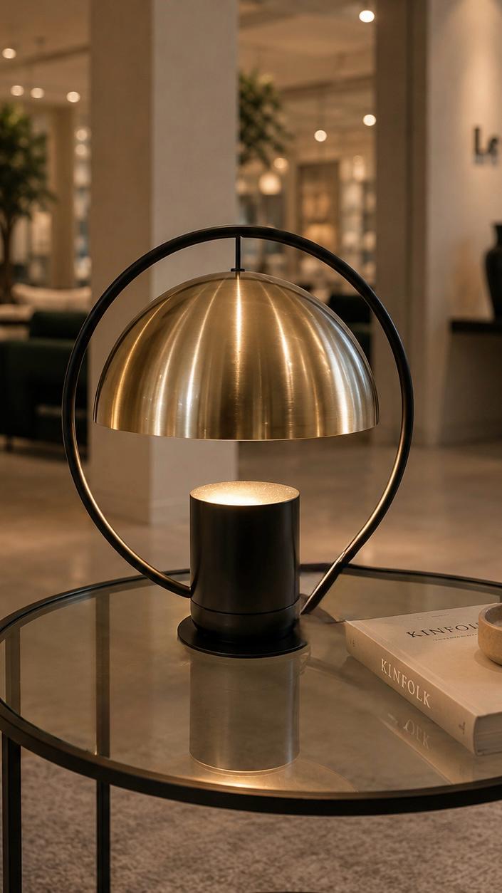 Sola Lamp - Black & Gold